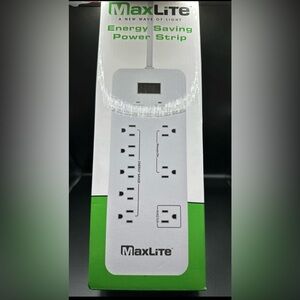 White Power Strip with Timer Display